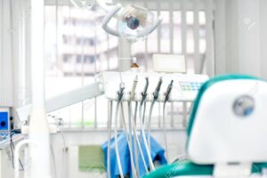 Equipments in a dental clinic in detail
